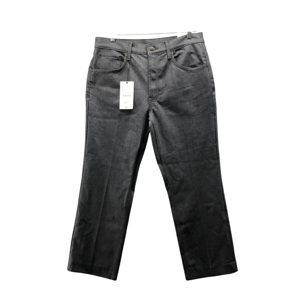 NWT Zara ZW Bootcut Cropped Jeans Womens 12 Gray Slim Fit High Rise Denim Pants